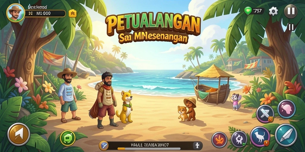 Tampilan menarik dari gameplay santai di 2757.