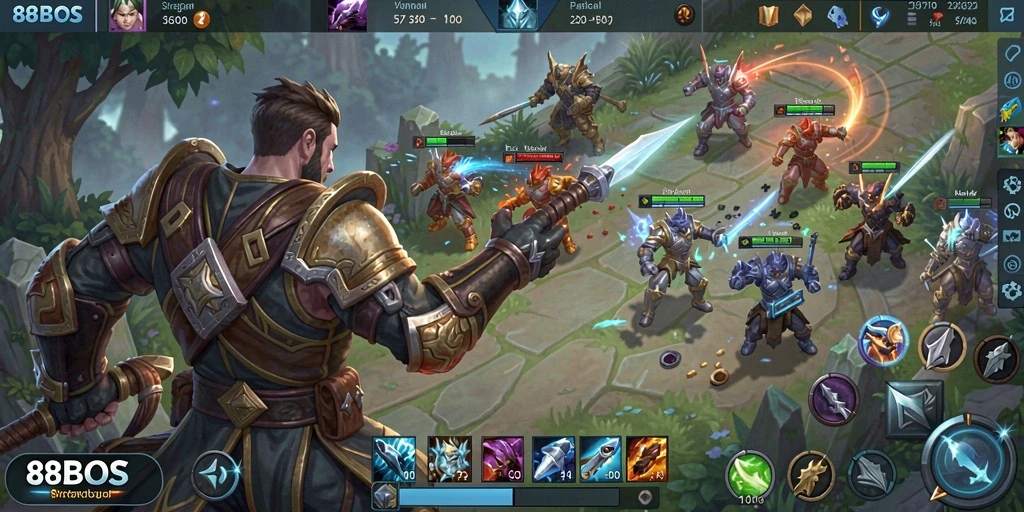 Screenshot gameplay 88BOS dengan aksi pertempuran yang intens.