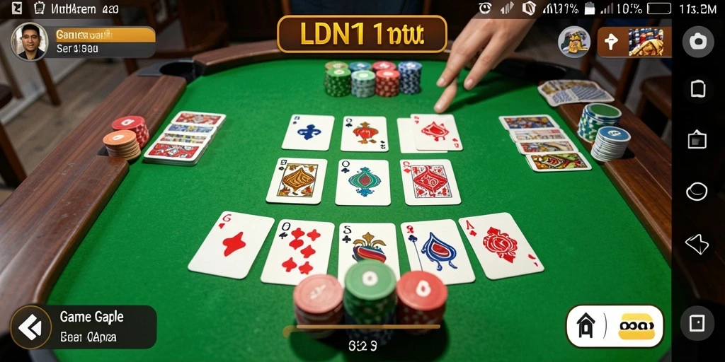 Tampilan gameplay LDN11 yang seru dan interaktif dalam permainan Gaple.