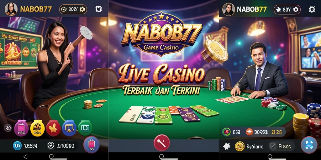 Gameplay Live Casino NABOB77 yang menarik dan interaktif.