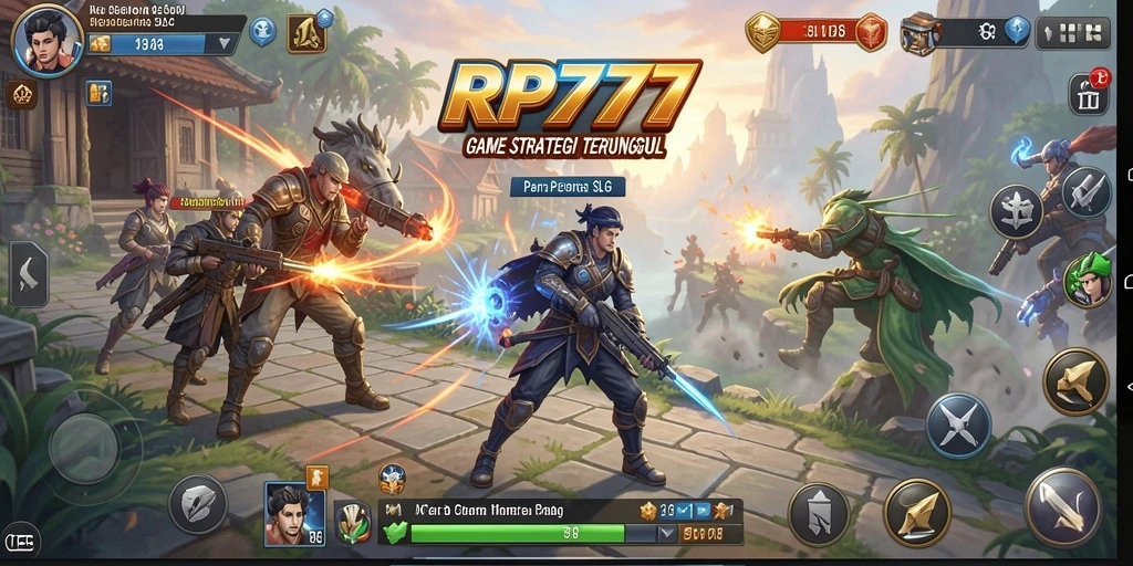 Tampilan grafis menawan dalam gameplay strategi RP777.