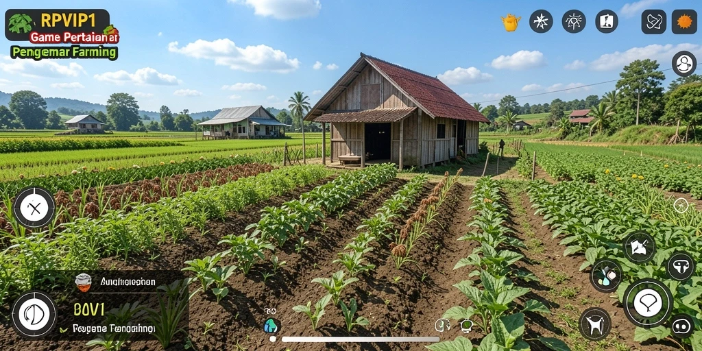 Tampilan gameplay yang menarik dalam RPVIP1 saat bertani.