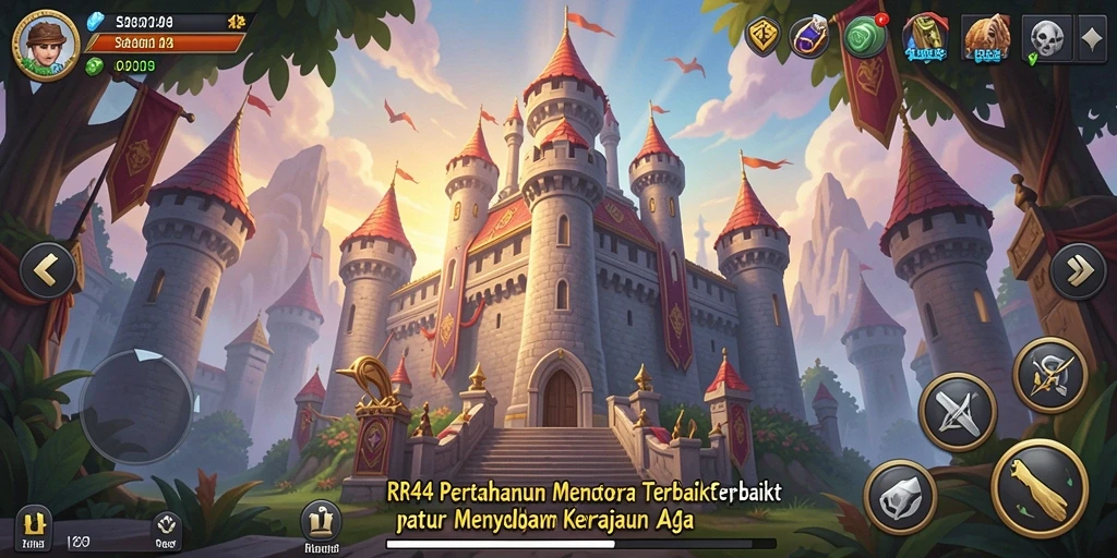 Screenshot menampilkan aksi intens dalam permainan Tower Defense RR44.