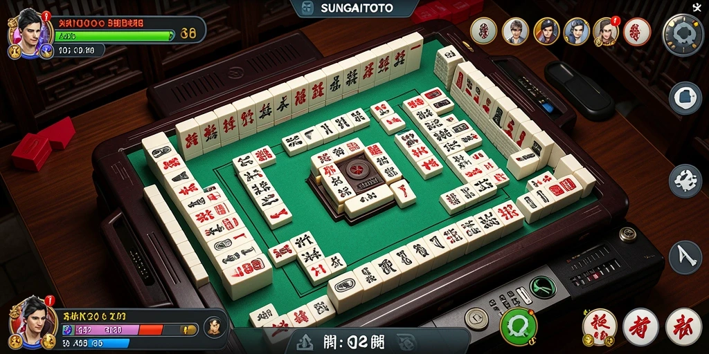 Screenshot gameplay SUNGAITOTO yang menampilkan aksi seru Mahjong.