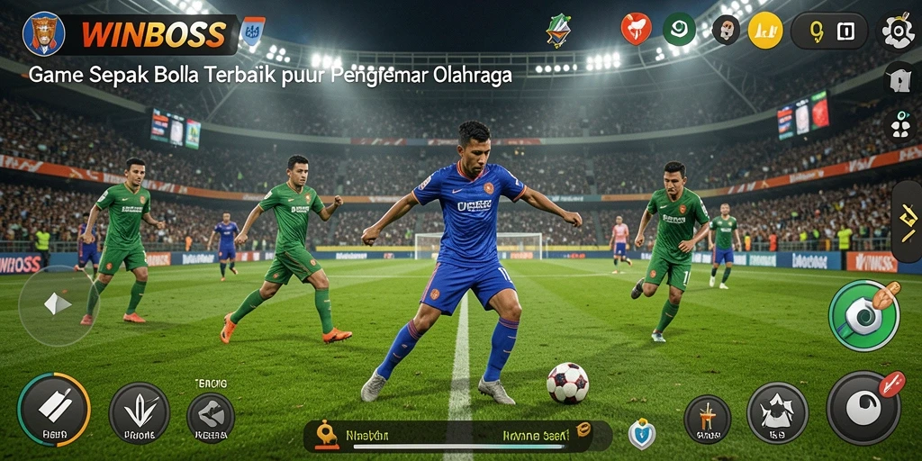 Screenshot gameplay WINBOSS yang menampilkan aksi seru di lapangan.