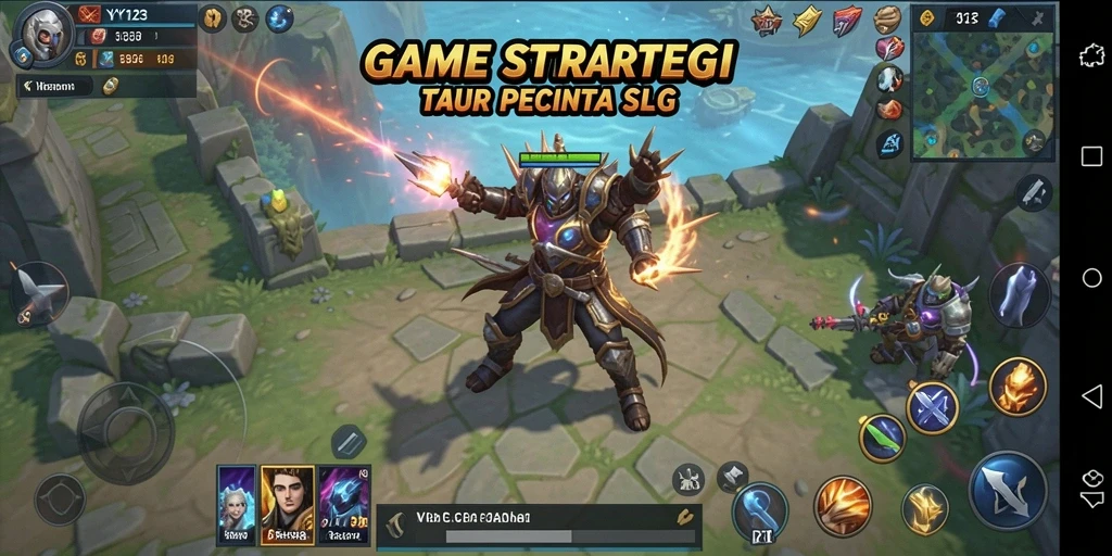 Tangkapan layar <strong>YY123</strong> menampilkan pertempuran epik di dalam game SLG.